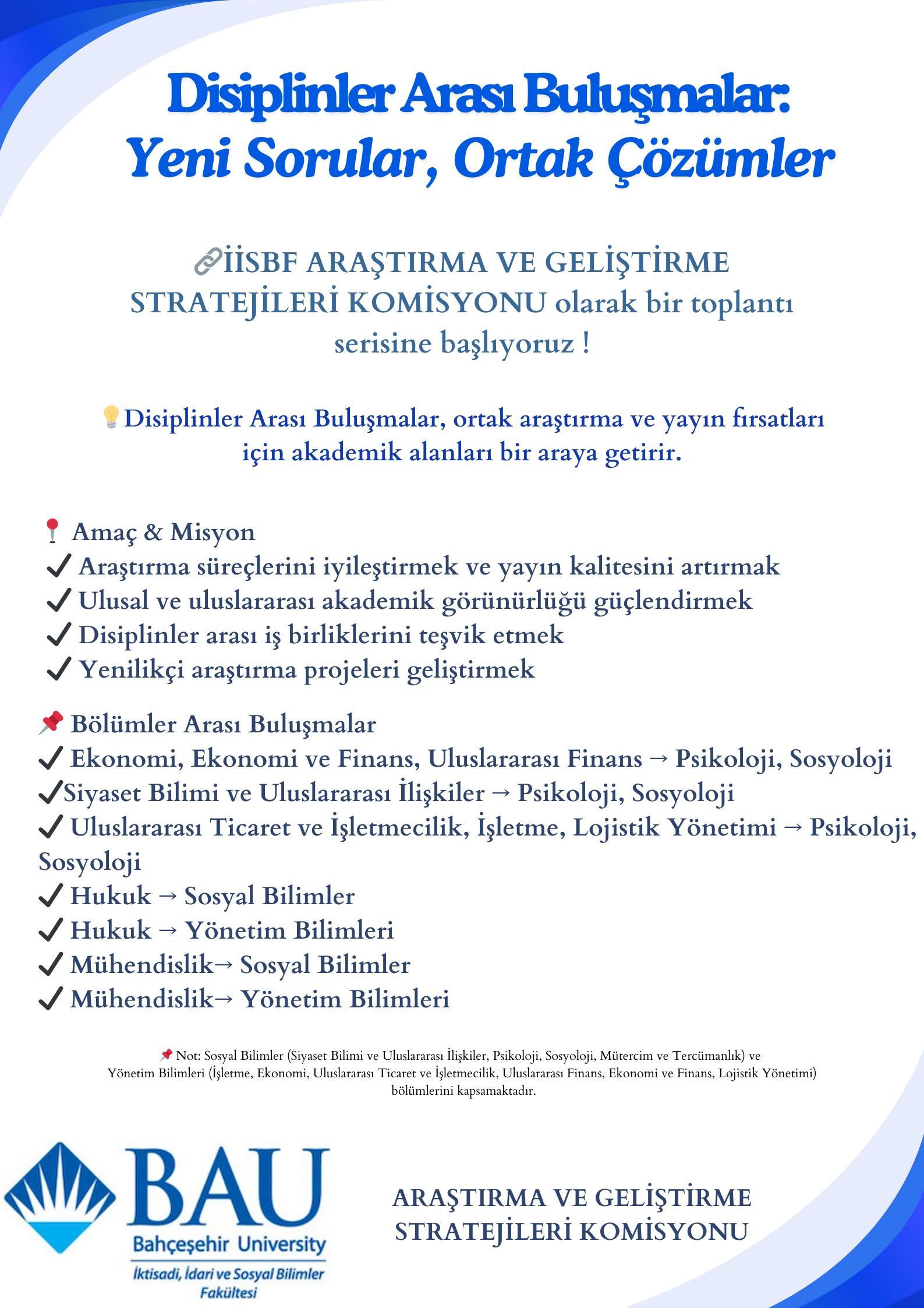 İİSBF Disiplinler Arası Buluşmalar Serisi